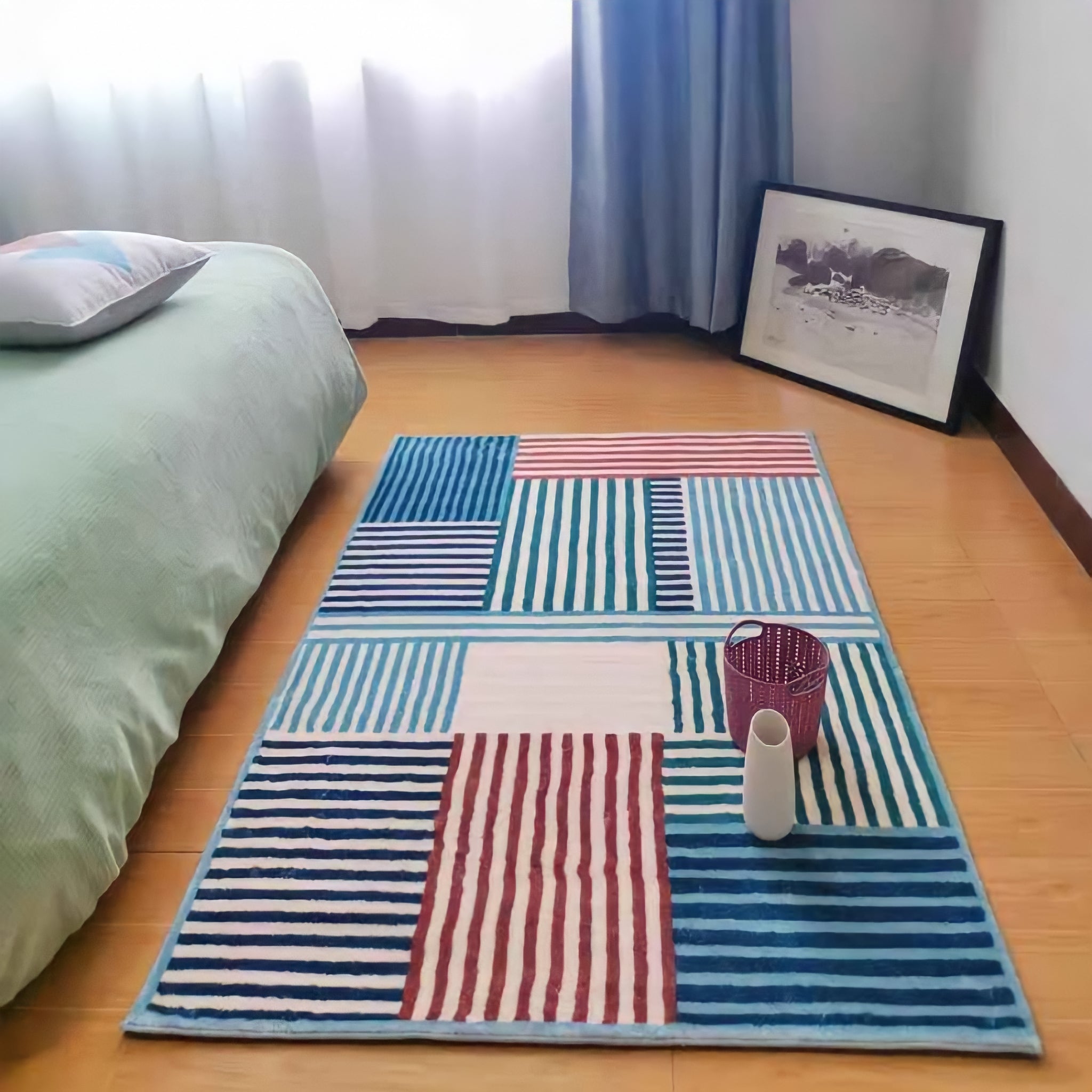 リズムストライプラグカーペット