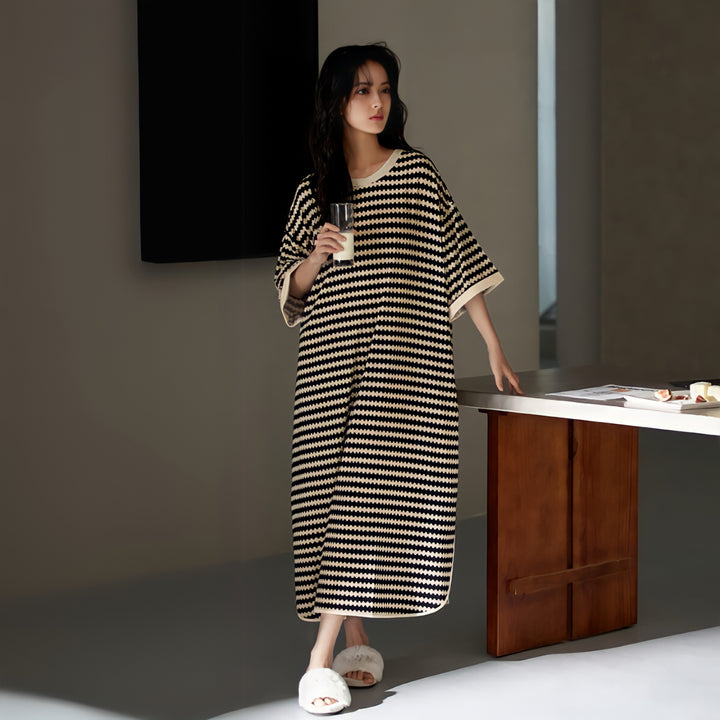 Wave Border Loungewear Dress