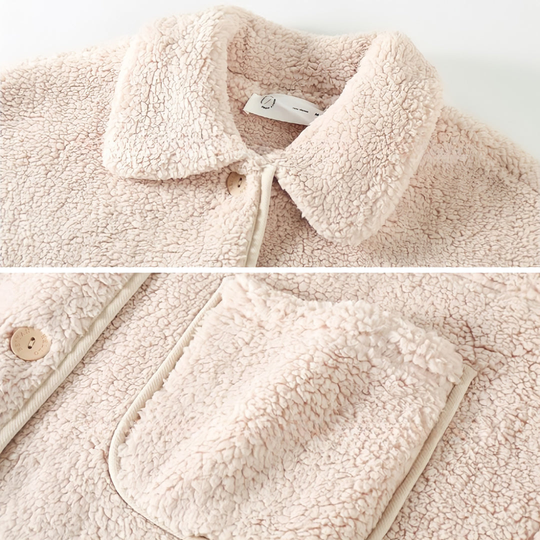 Fluffy boa loungewear with collar