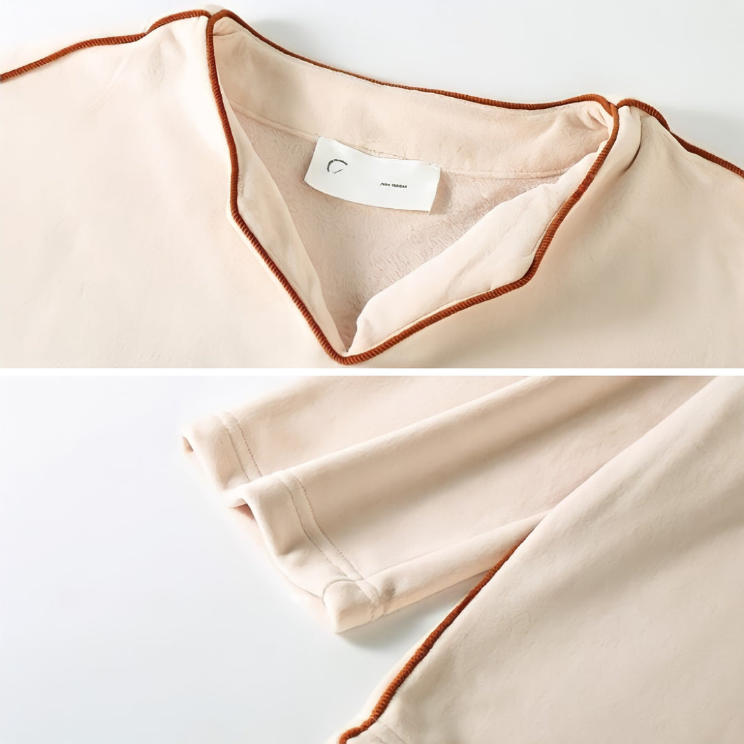 Smooth fleece piping loungewear