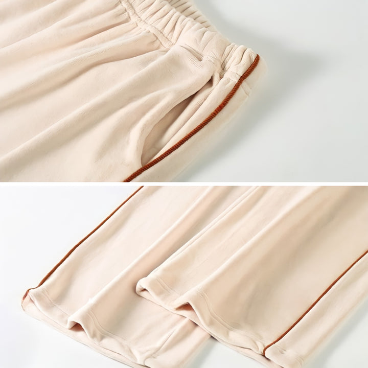 Smooth fleece piping loungewear