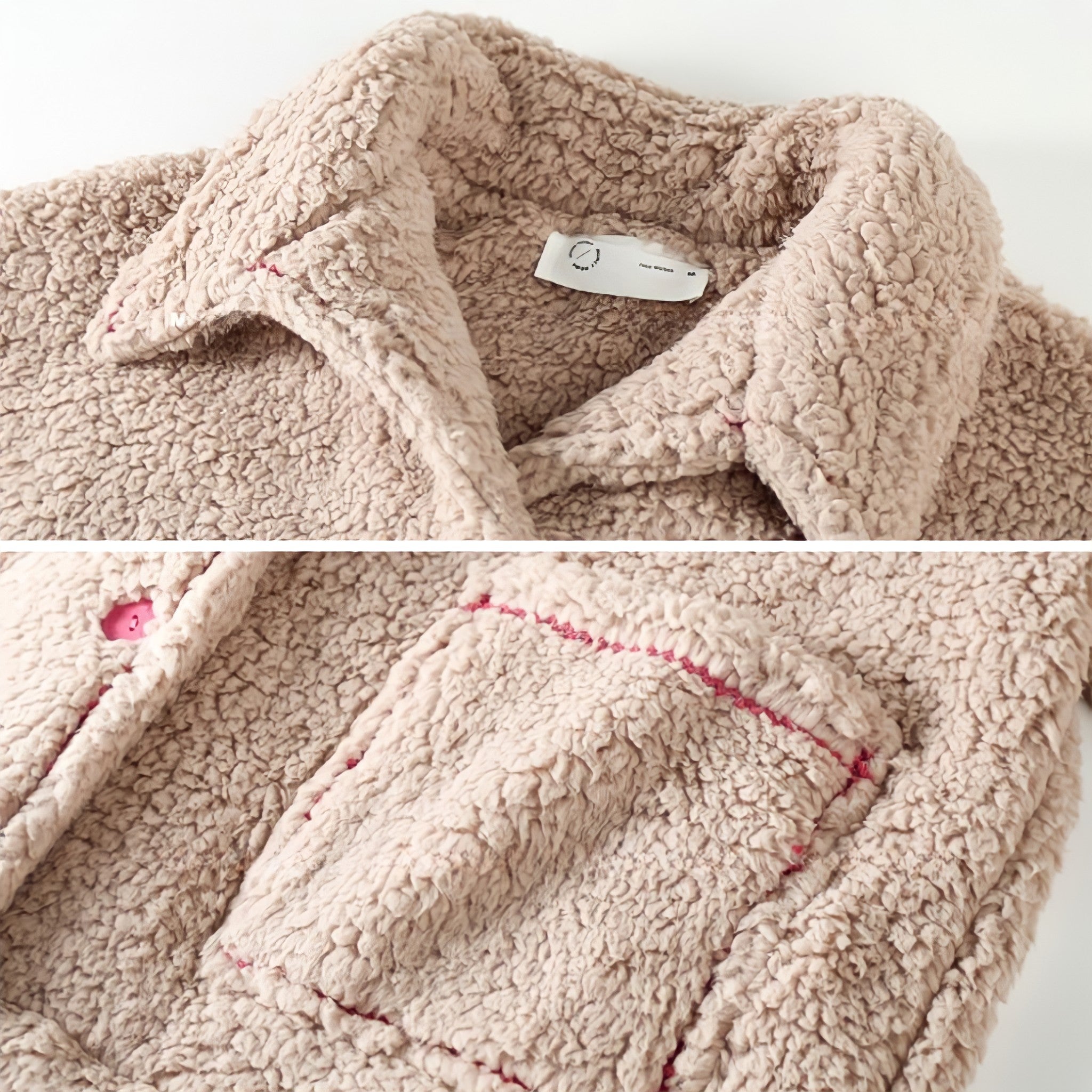 パイピング襟付きふわもこルームウェア