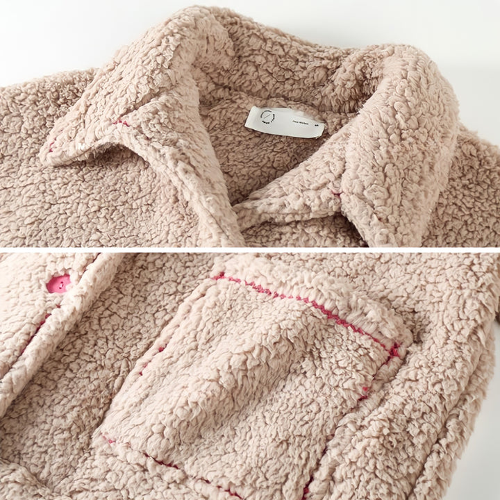 パイピング襟付きふわもこルームウェア