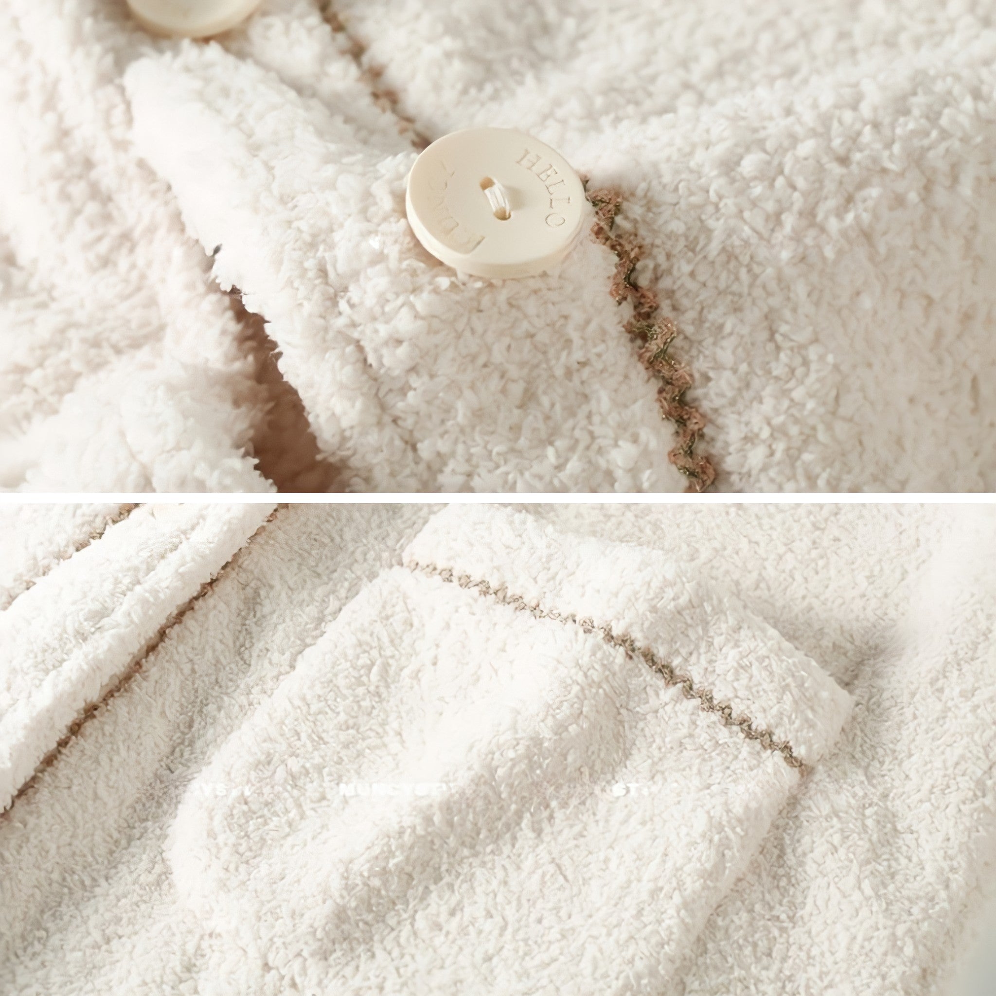 ガウンスタイルふわもこルームウェア