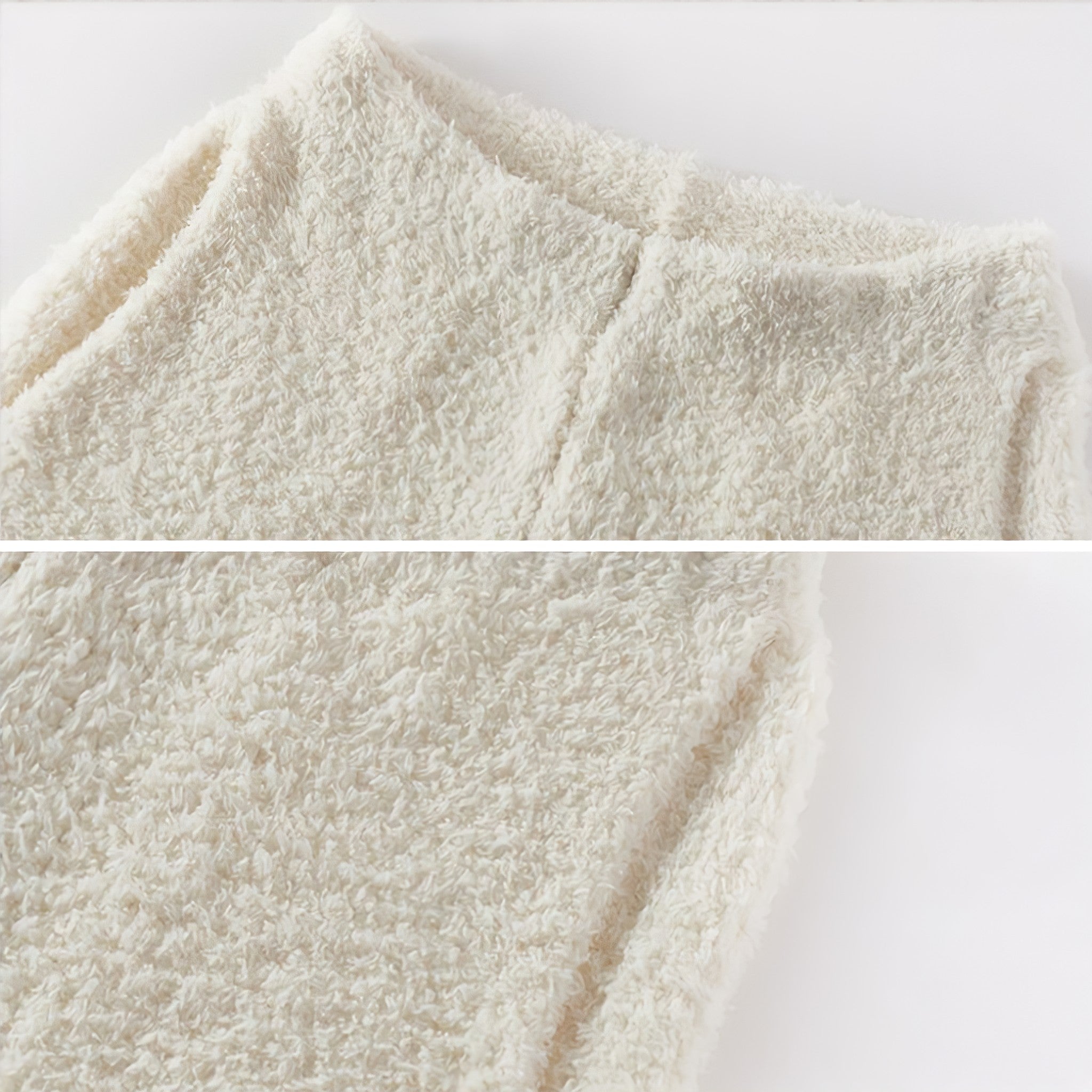 ボーダーパターンふわもこルームウェア