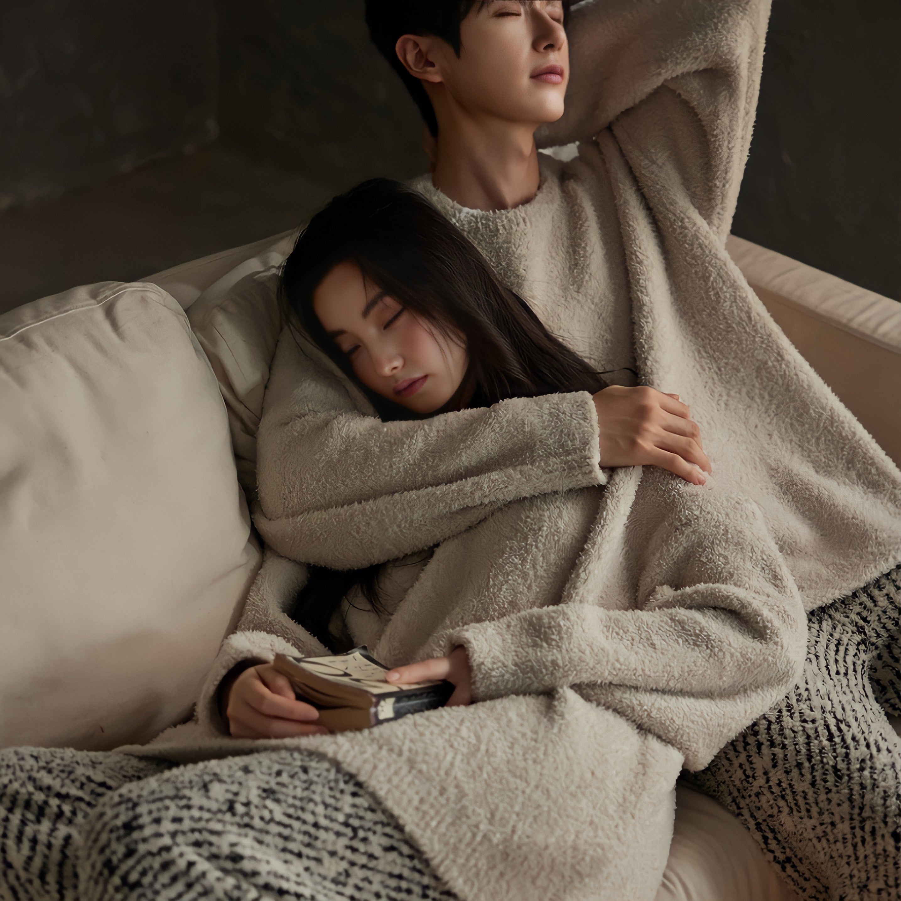 ミックスパターンふわもこルームウェア