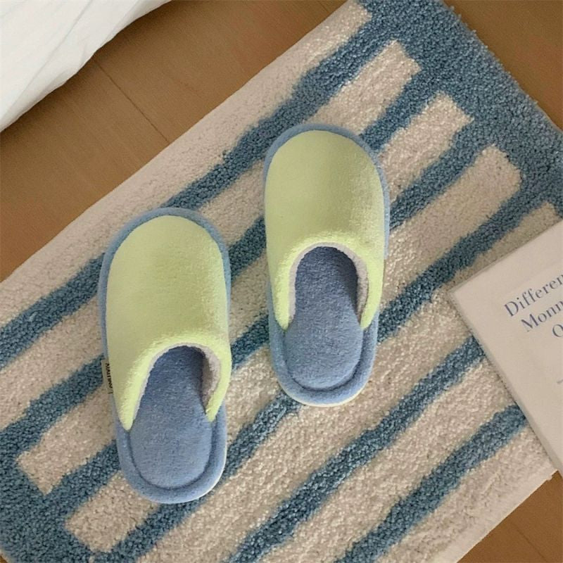 マカロンカラーふわふわスリッパ