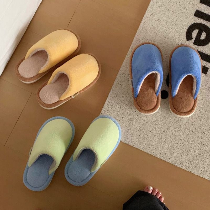 マカロンカラーふわふわスリッパ