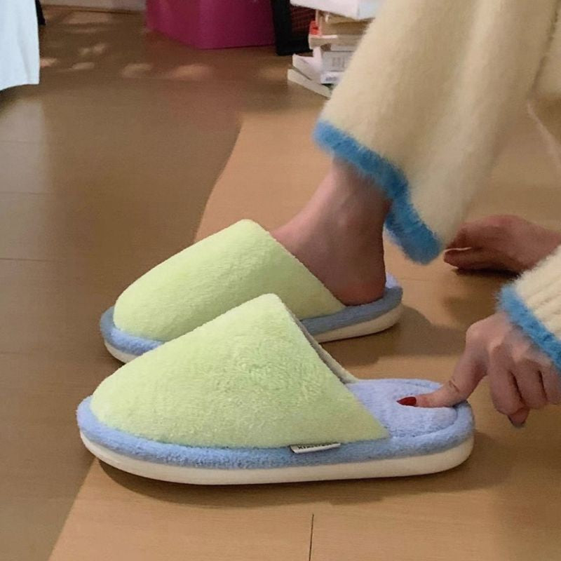 マカロンカラーふわふわスリッパ