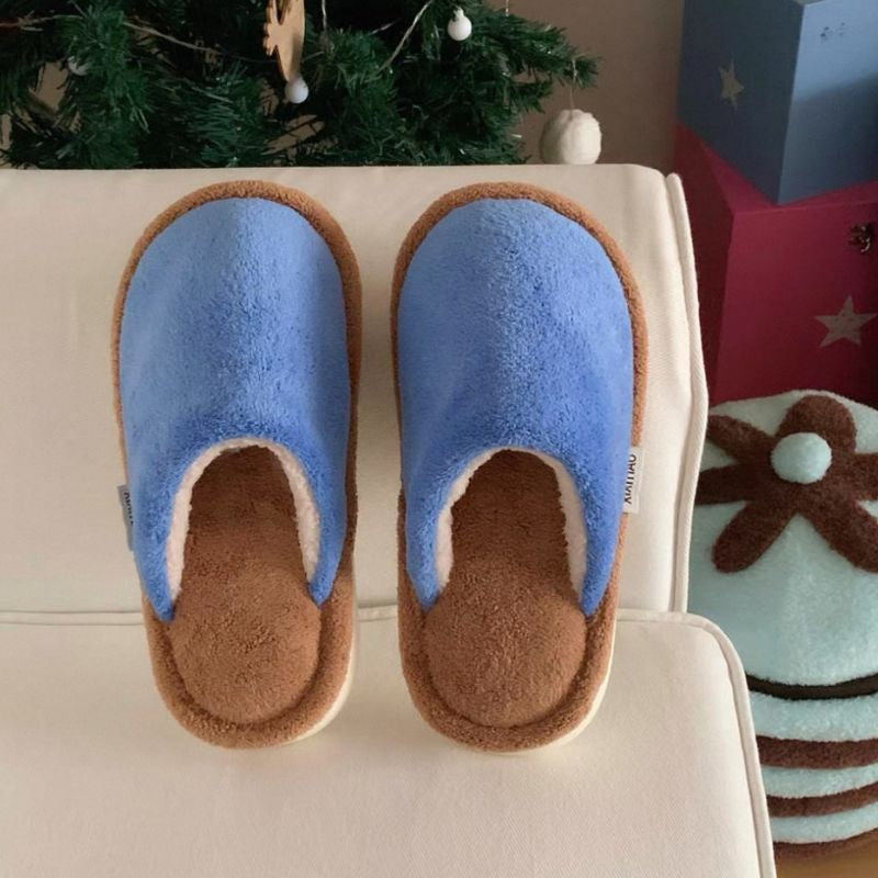 マカロンカラーふわふわスリッパ