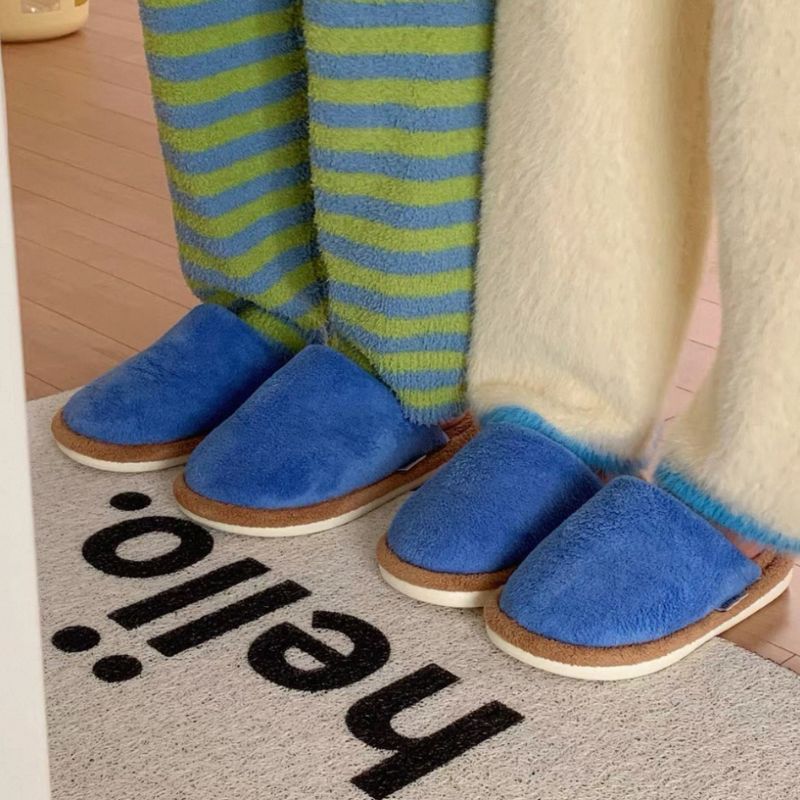 マカロンカラーふわふわスリッパ