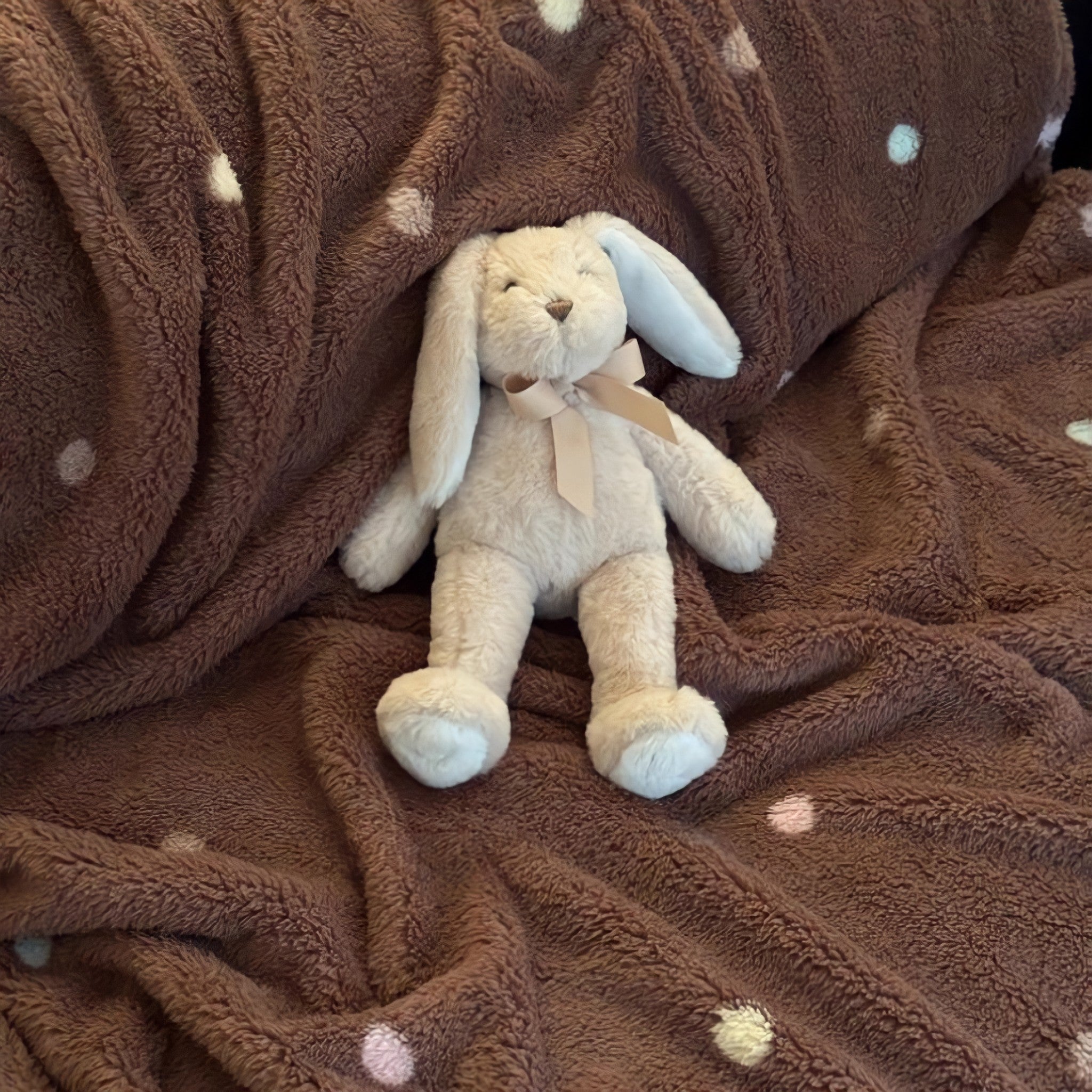 Brown Dot Fleece Blanket