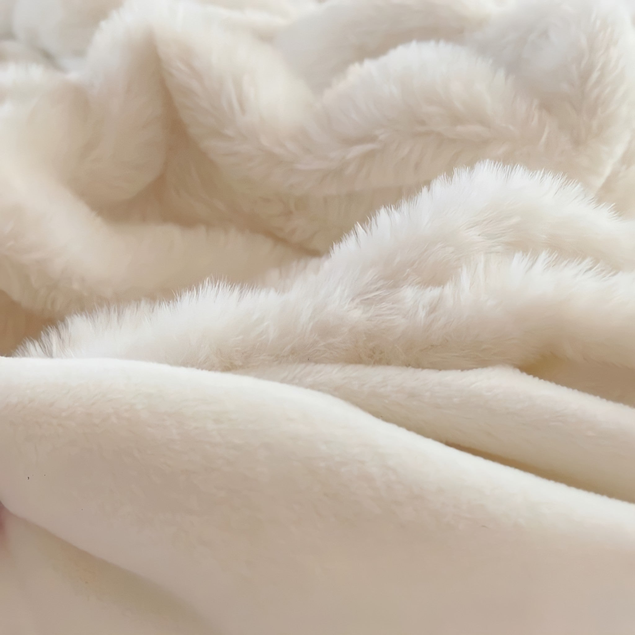 Cream fur blanket