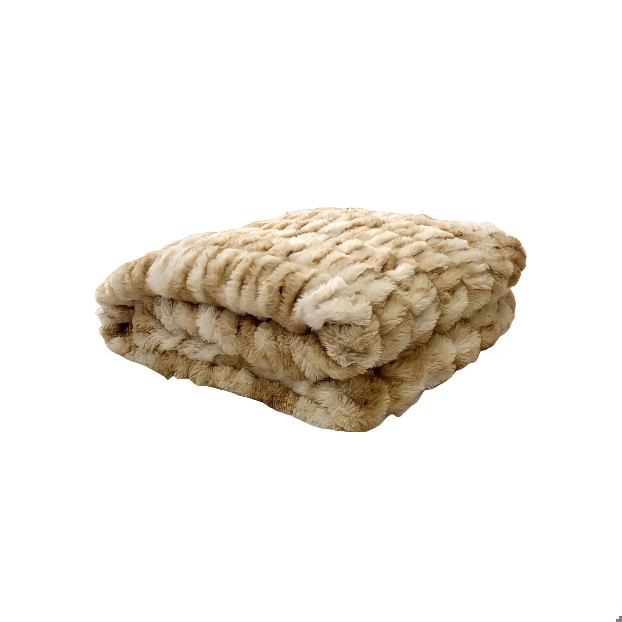 Cream fur blanket