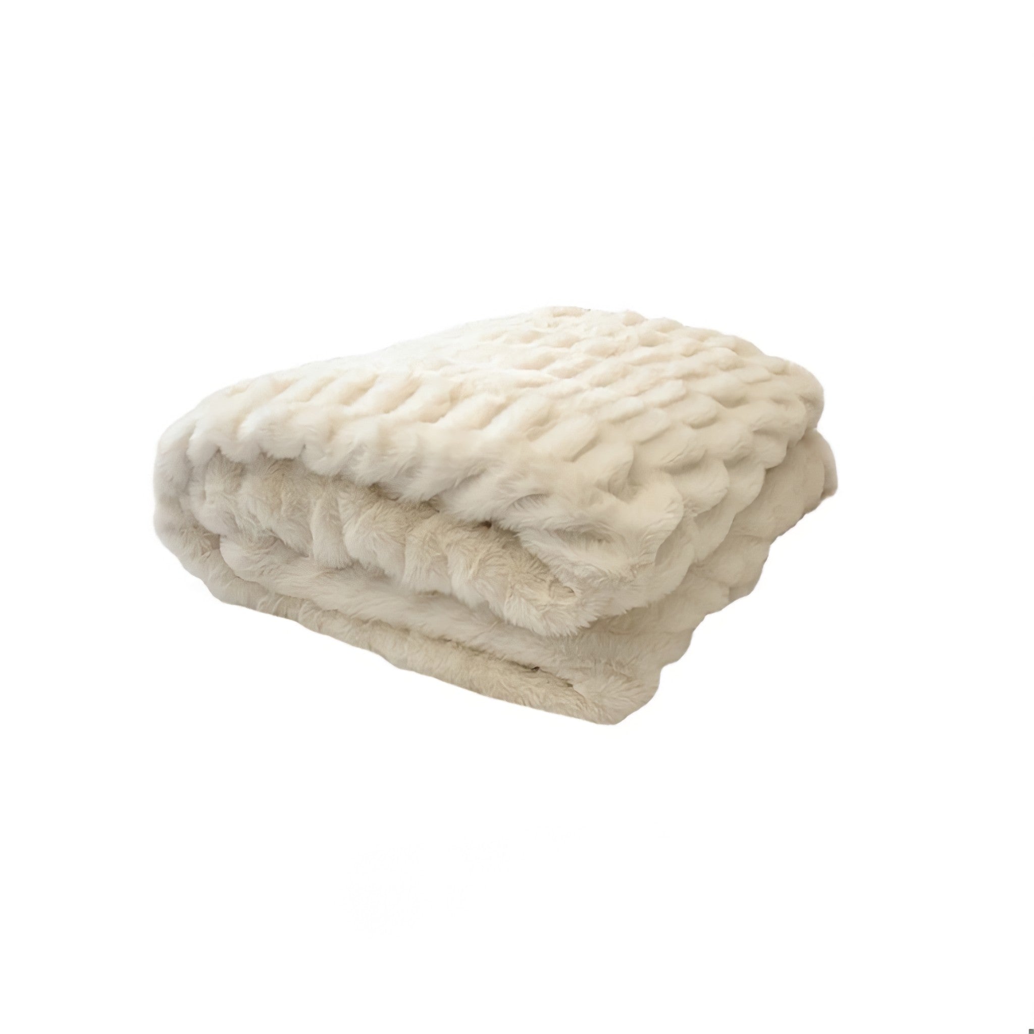 Cream fur blanket