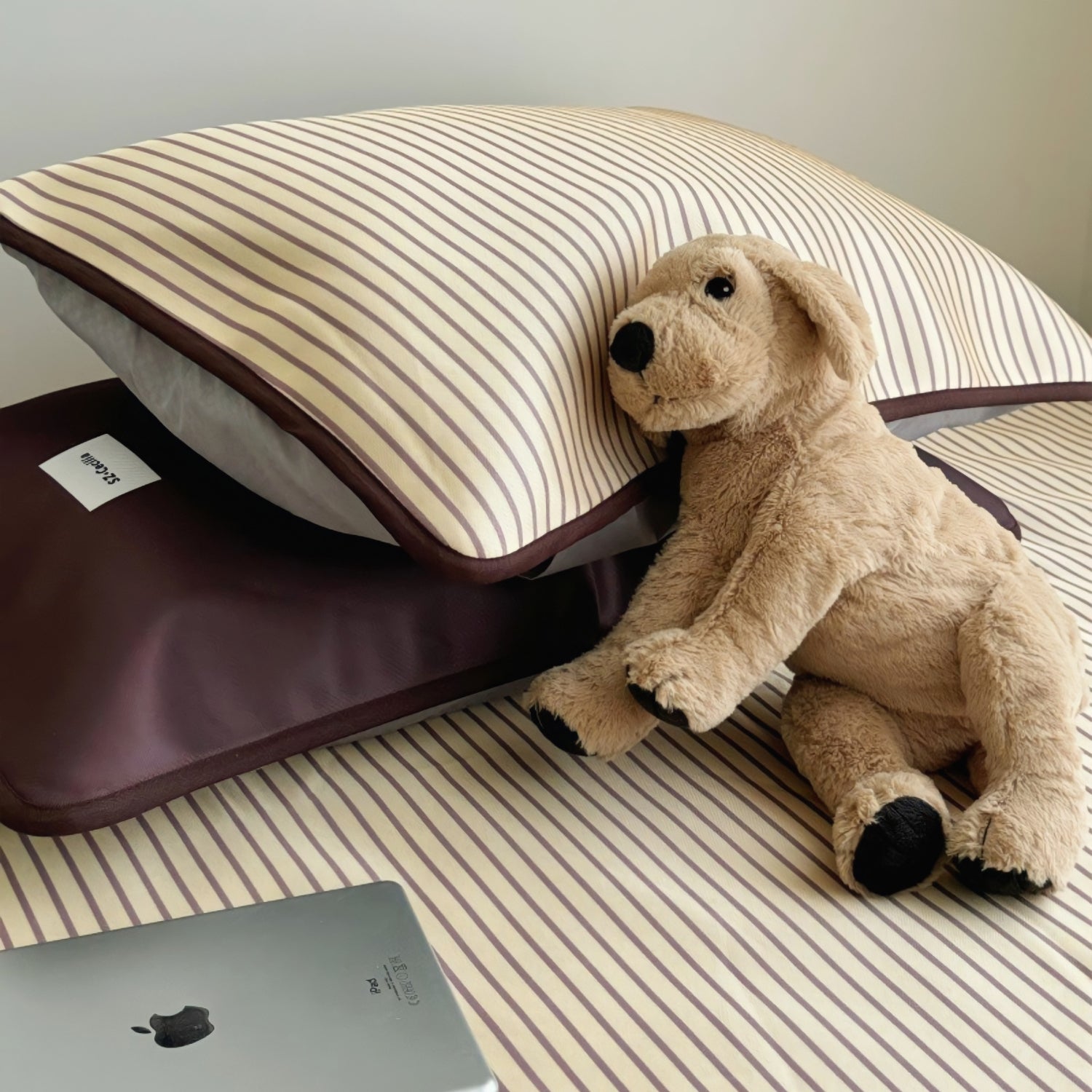 Soft Cool Ice Silk Stripe Mat Set 