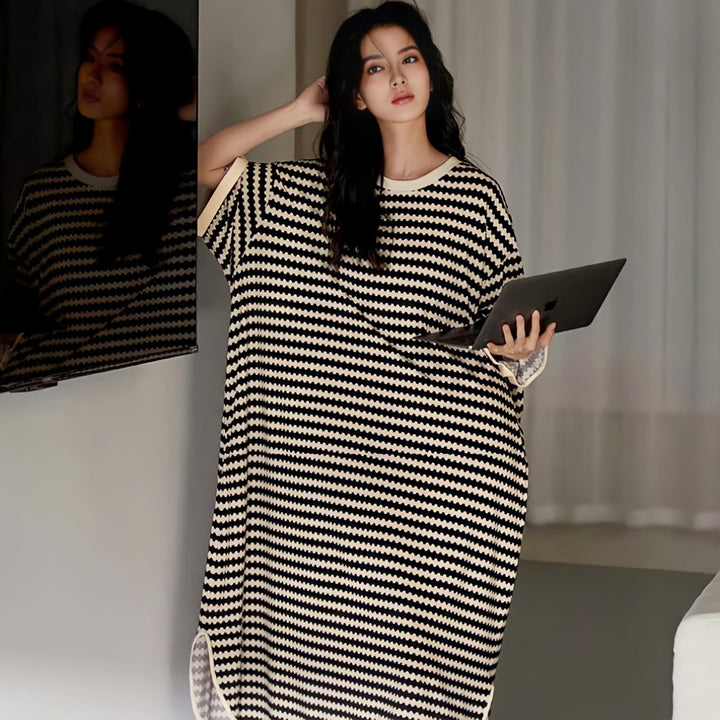 Wave Border Loungewear Dress