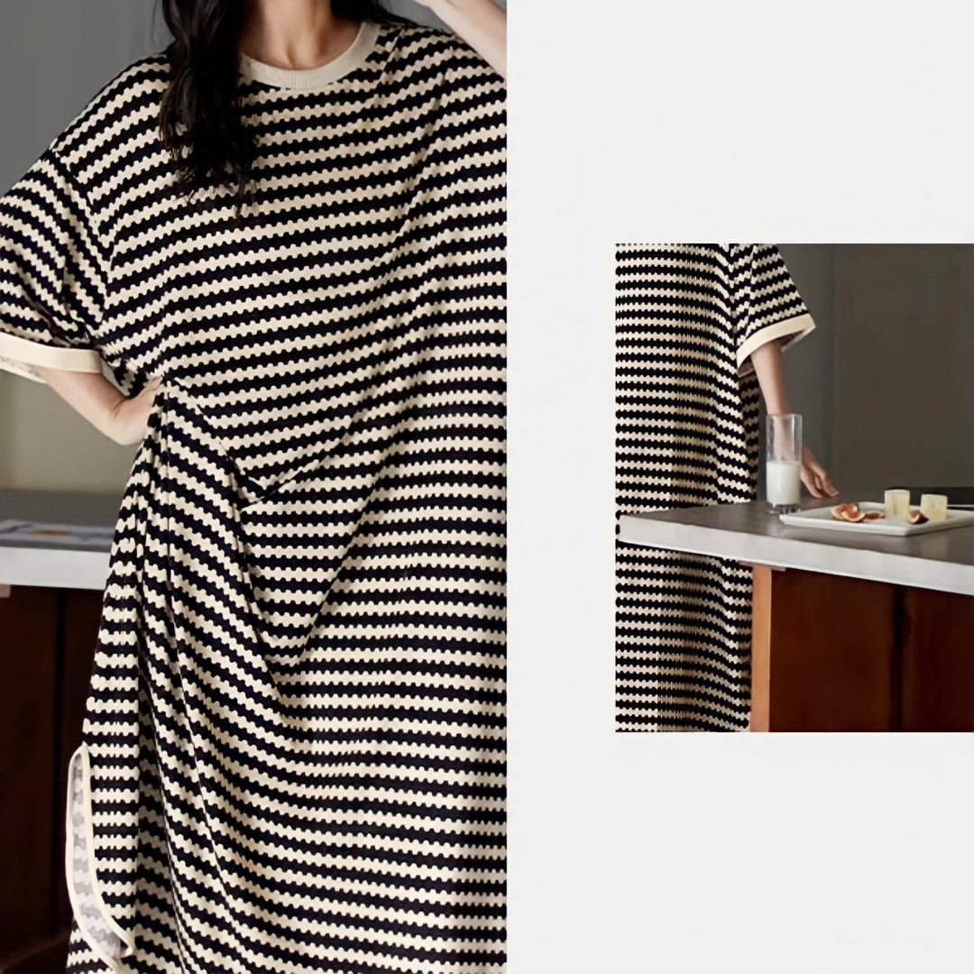Wave Border Loungewear Dress