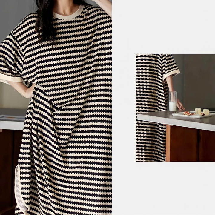 Wave Border Loungewear Dress