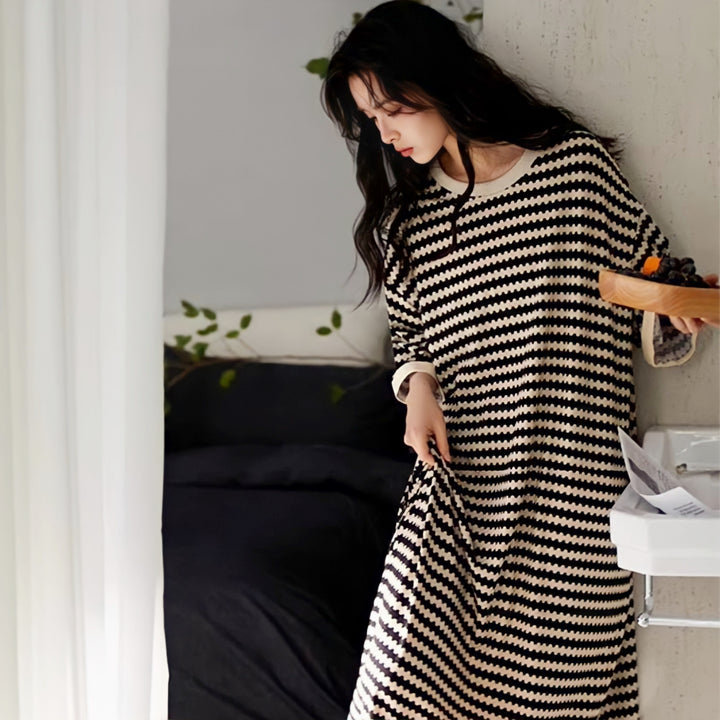 Wave Border Loungewear Dress