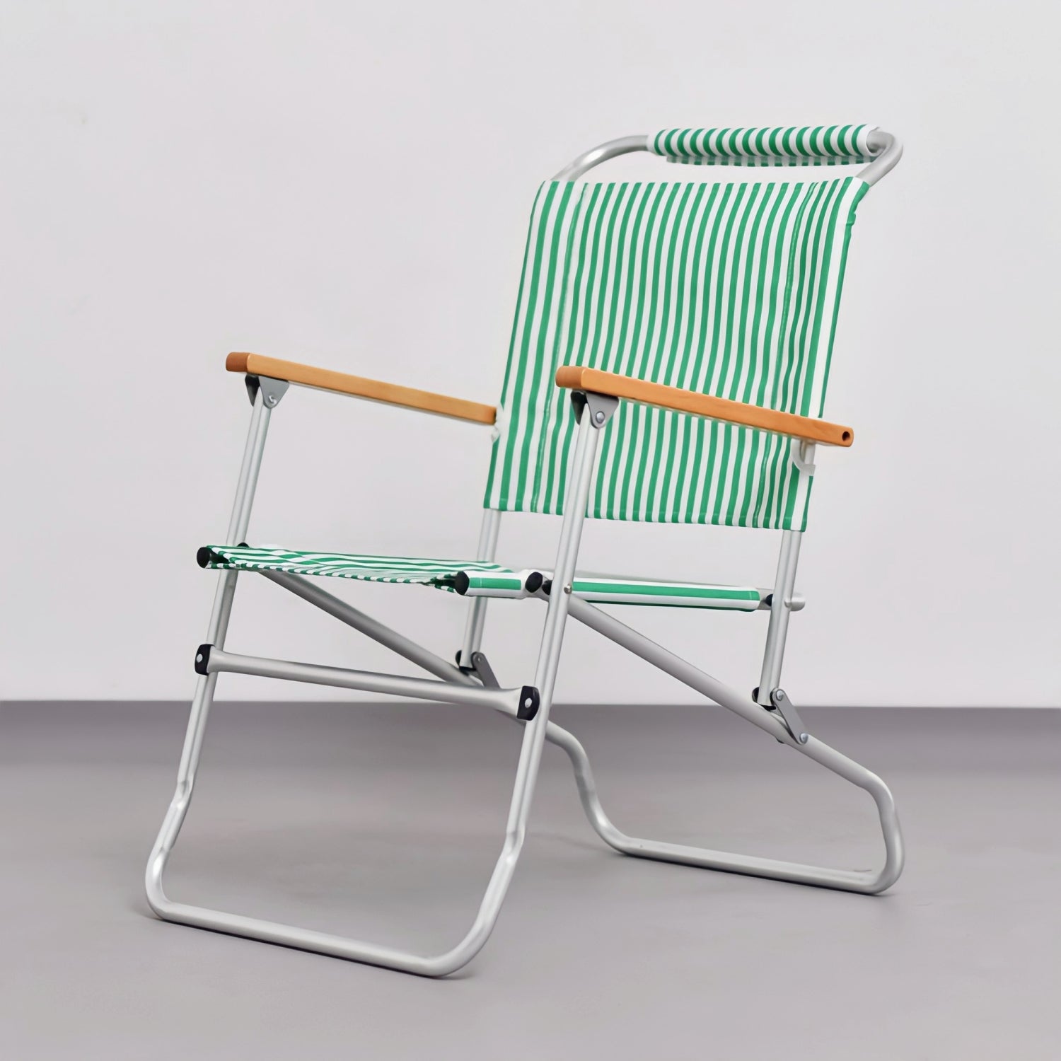 折りたたみストライプ柄レジャーチェア