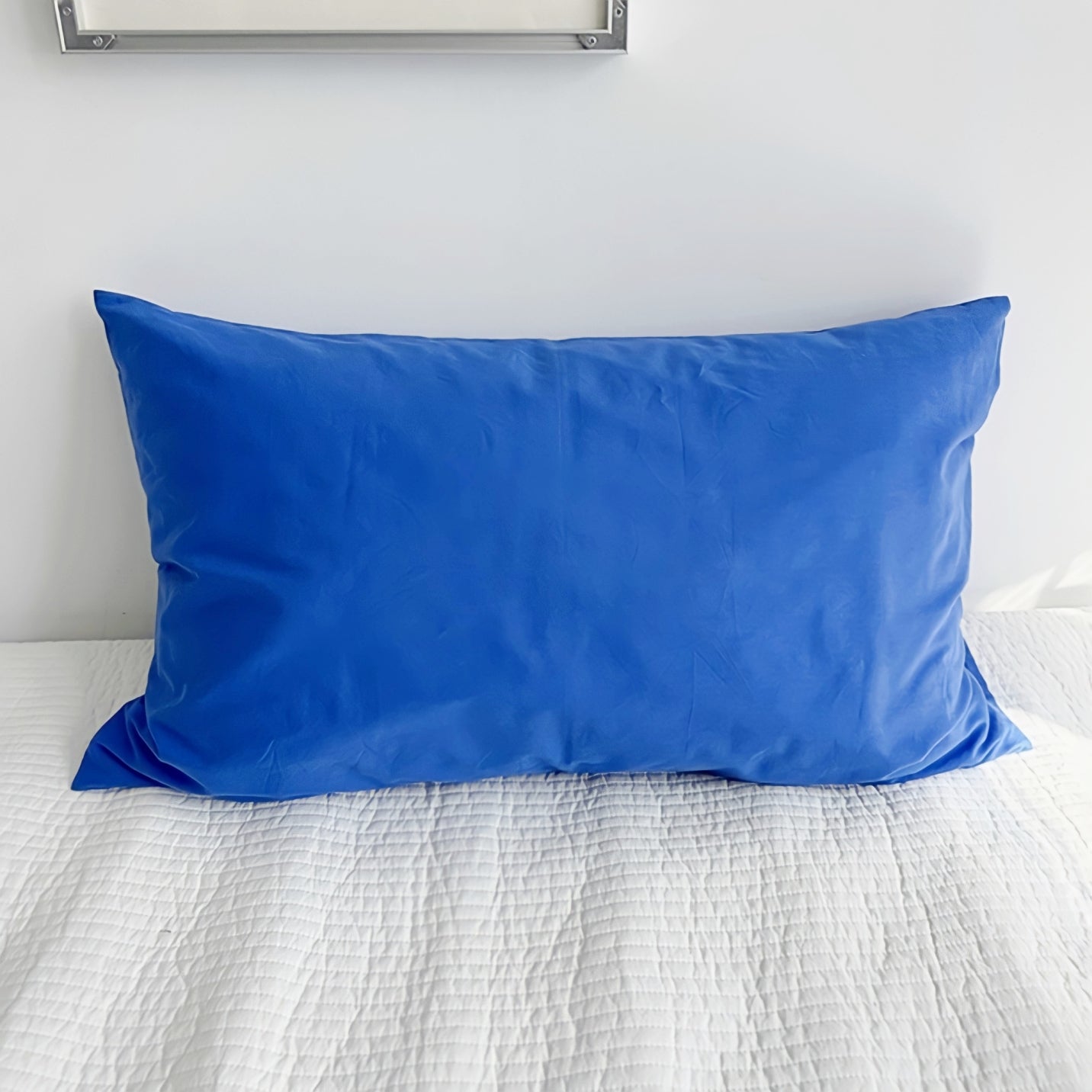 ホワイトブルーミックス枕カバー