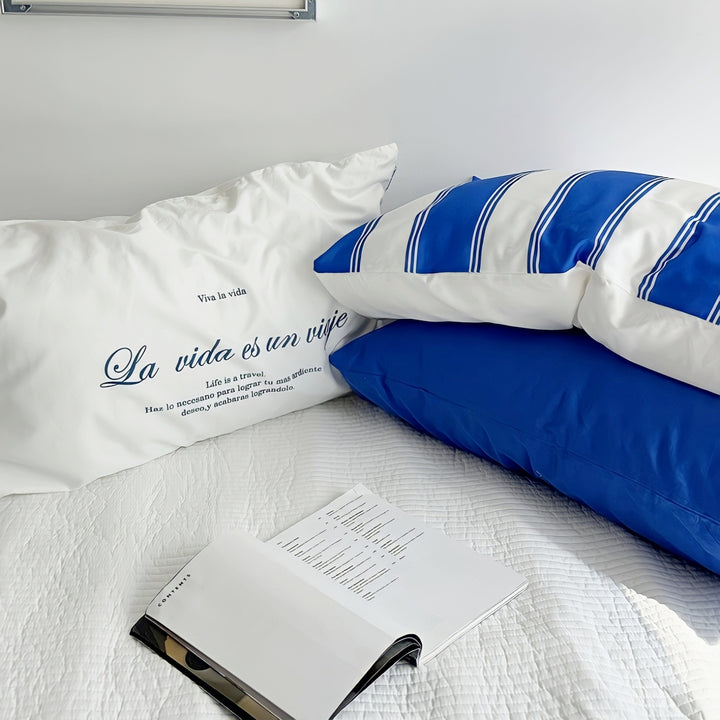White Blue Mix Pillowcase