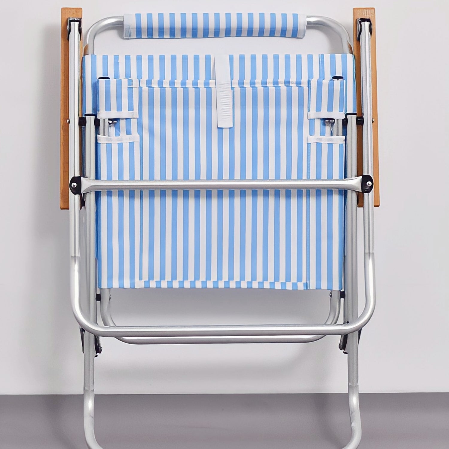 折りたたみストライプ柄レジャーチェア