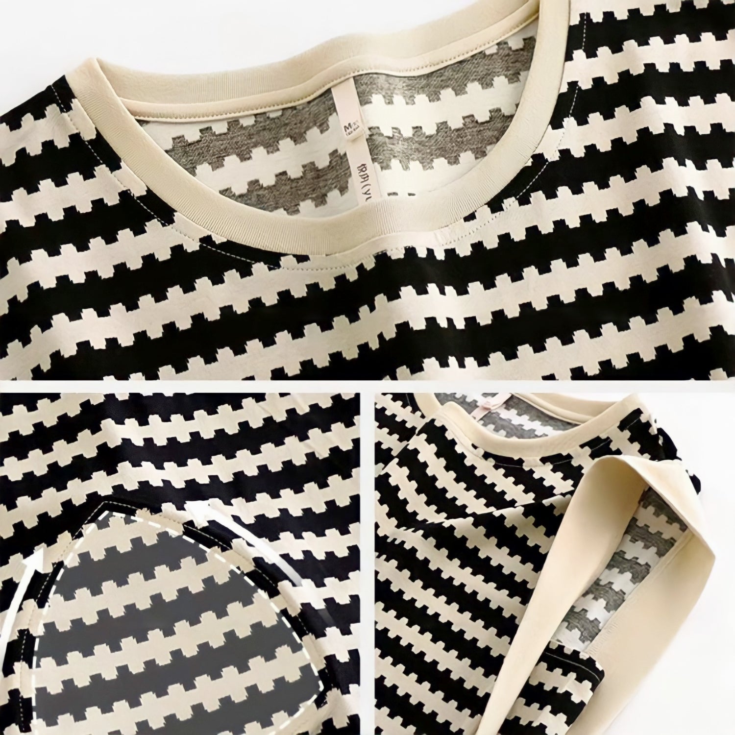 Wave border sleeveless loungewear 