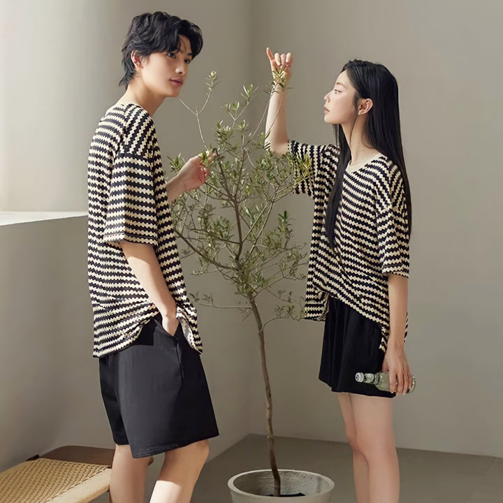 Wave Border Loungewear 