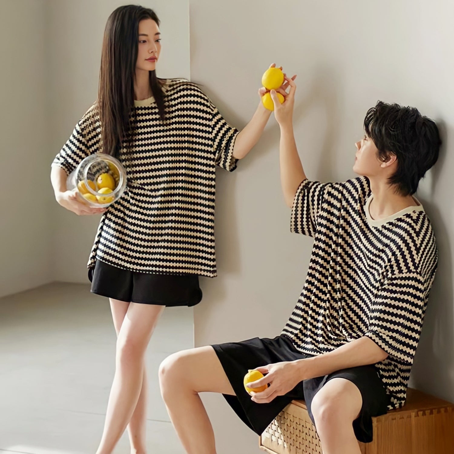Wave Border Loungewear 