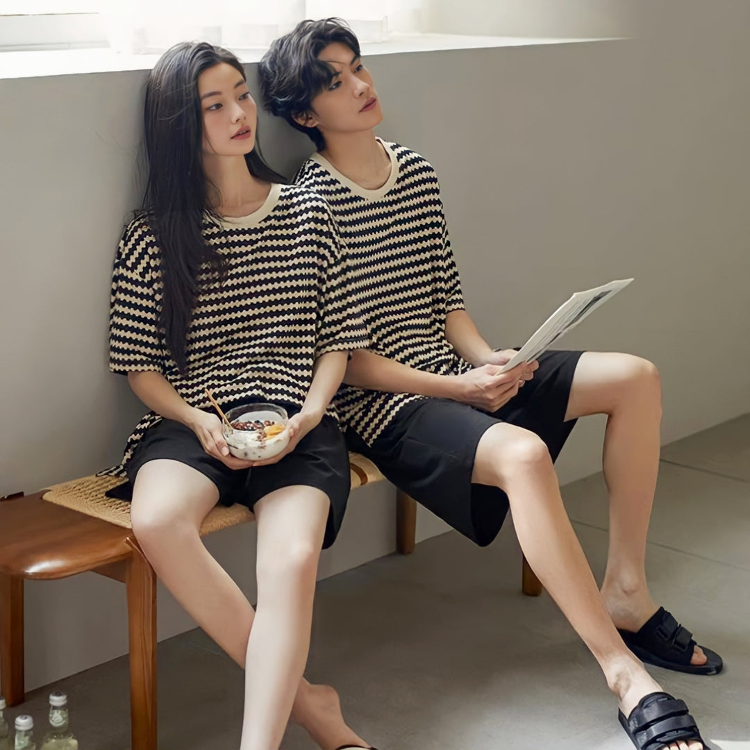 Wave Border Loungewear 