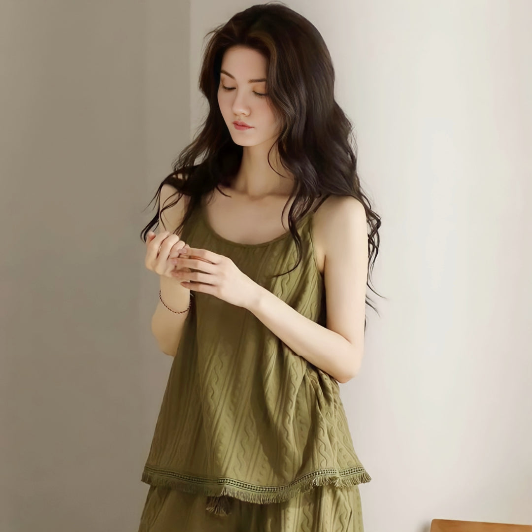 Summer pure cotton camisole loungewear 