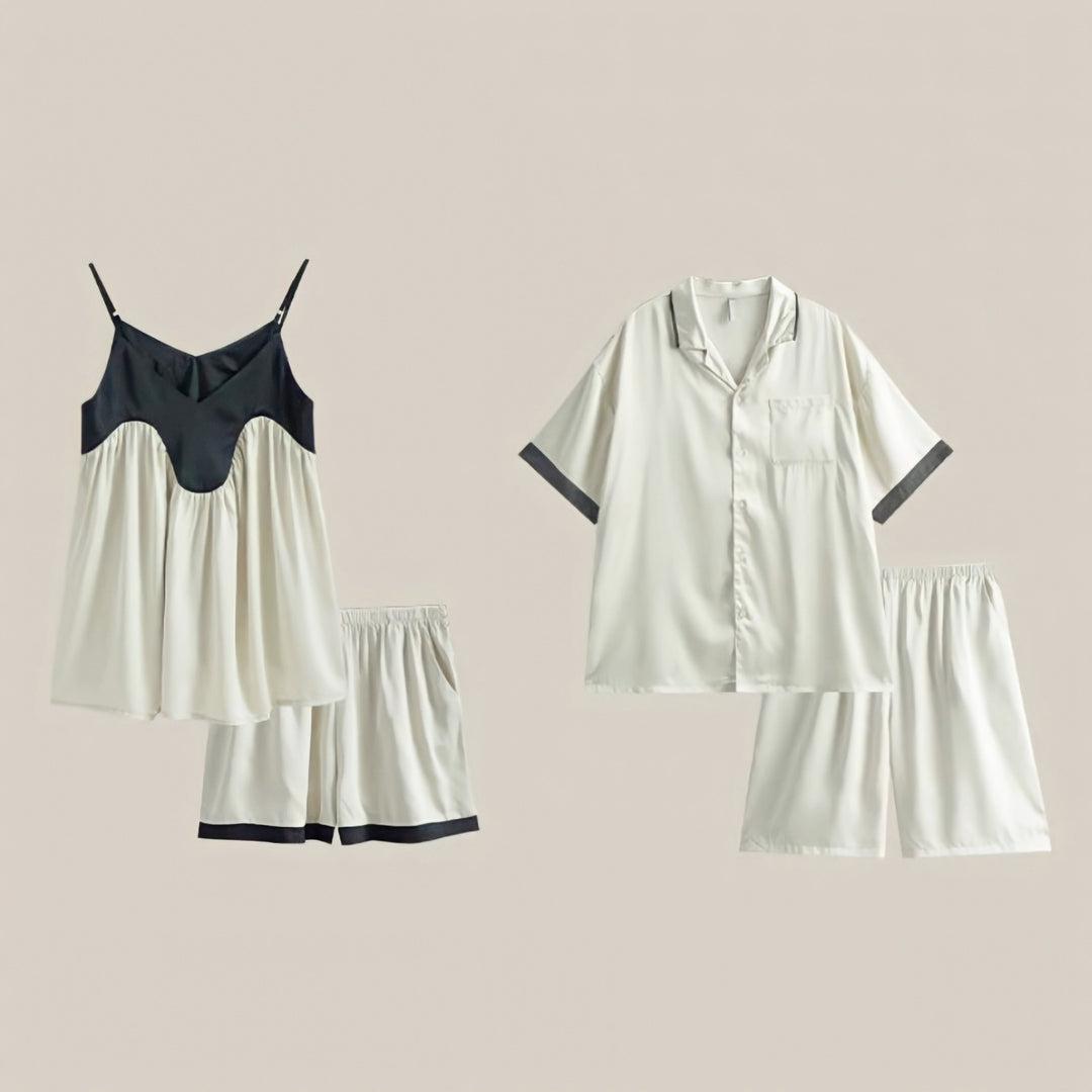 Contrast Color Cool Touch Pajamas 