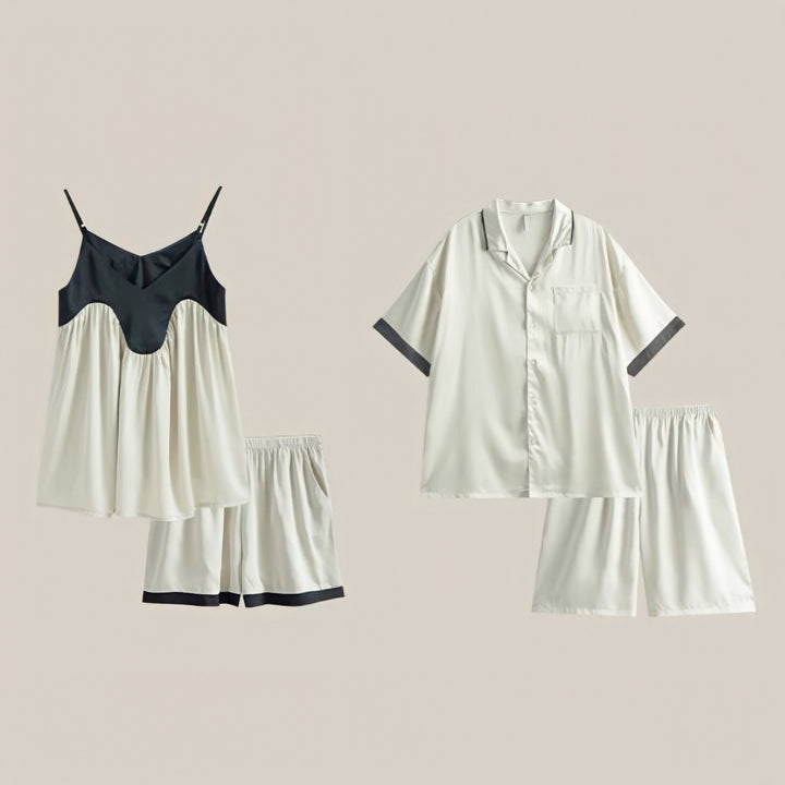 Contrast Color Cool Touch Pajamas 