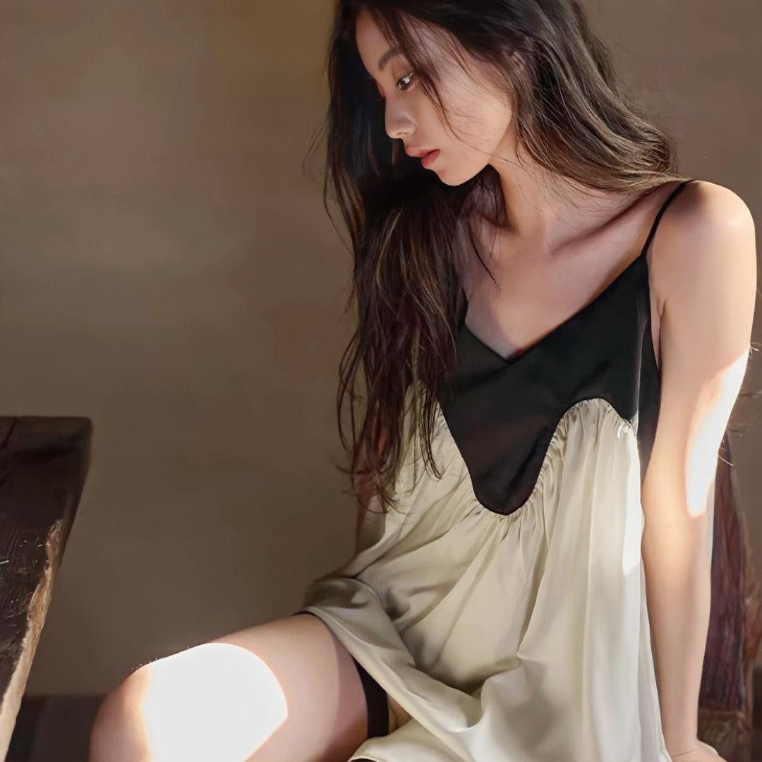 Contrast Color Cool Touch Pajamas 