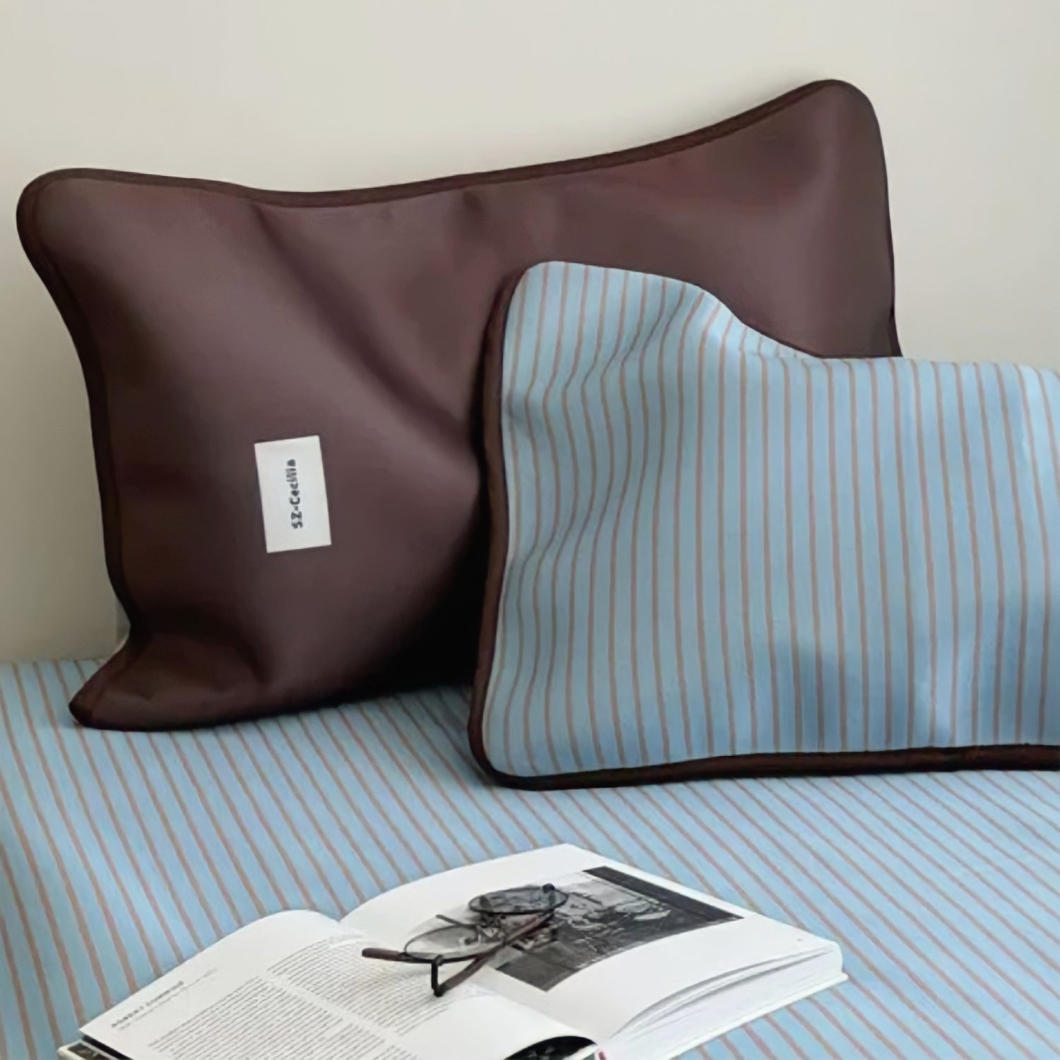 Soft Cool Ice Silk Stripe Mat Set 