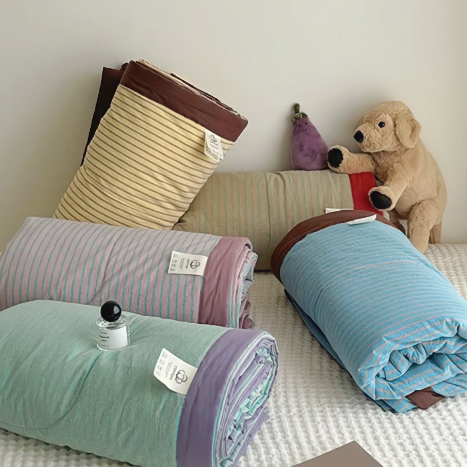 ストライプサマーコットンキルト 