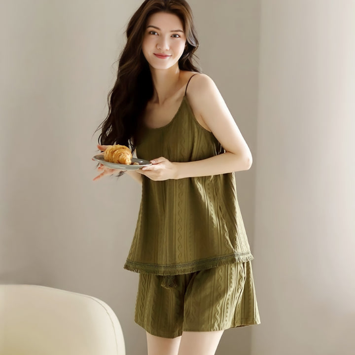 Summer pure cotton camisole loungewear 