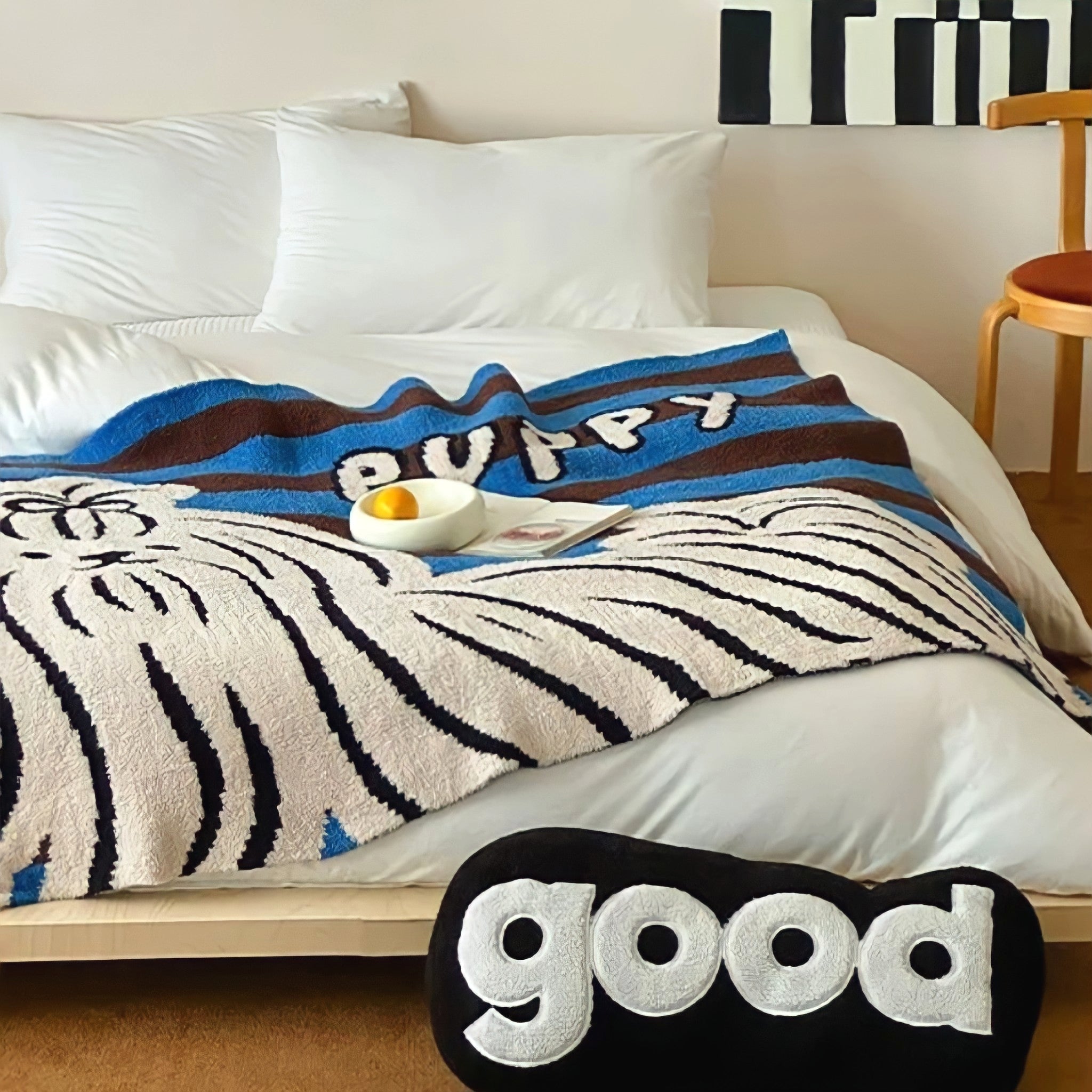 ニットフリースビッグヨーキーブランケット