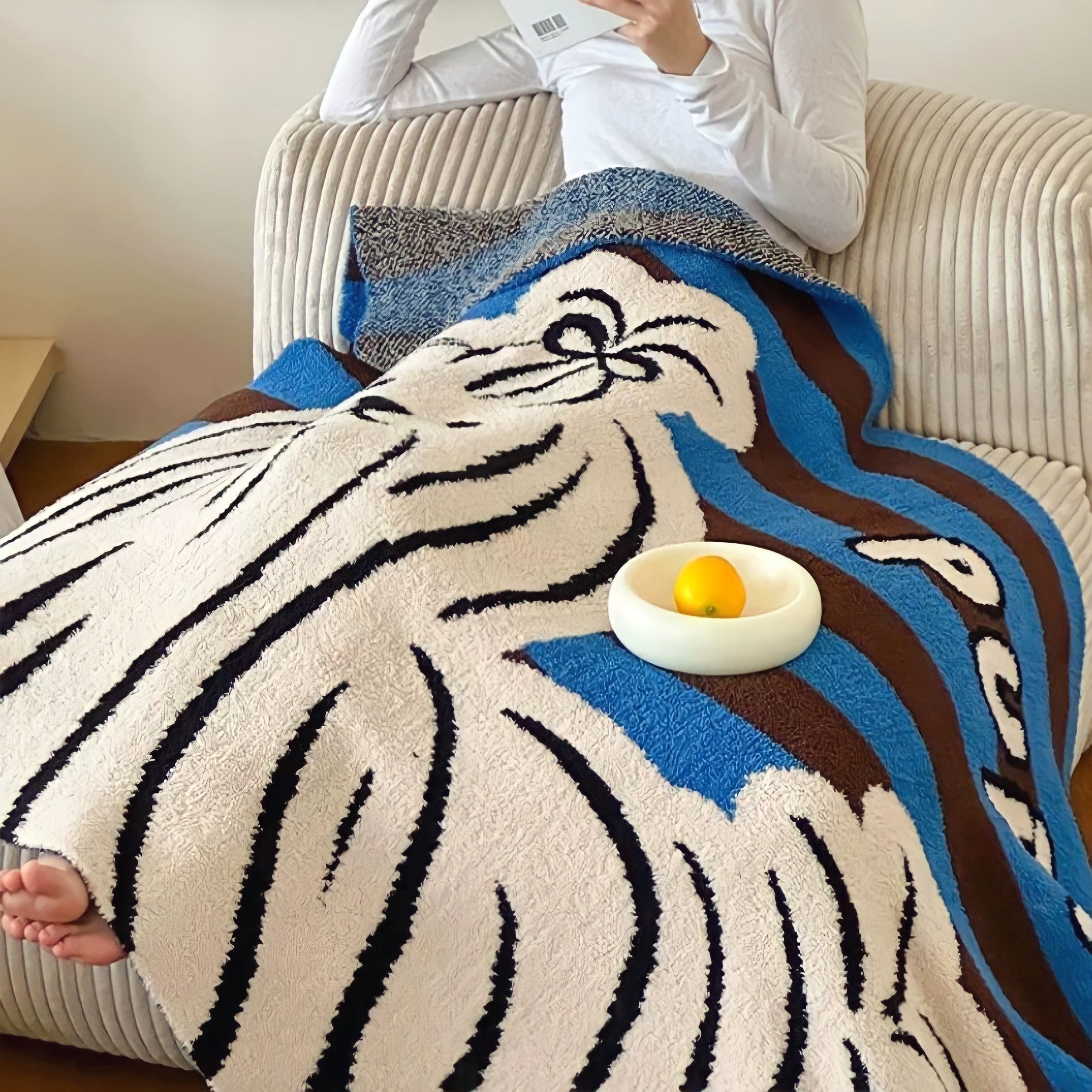 ニットフリースビッグヨーキーブランケット