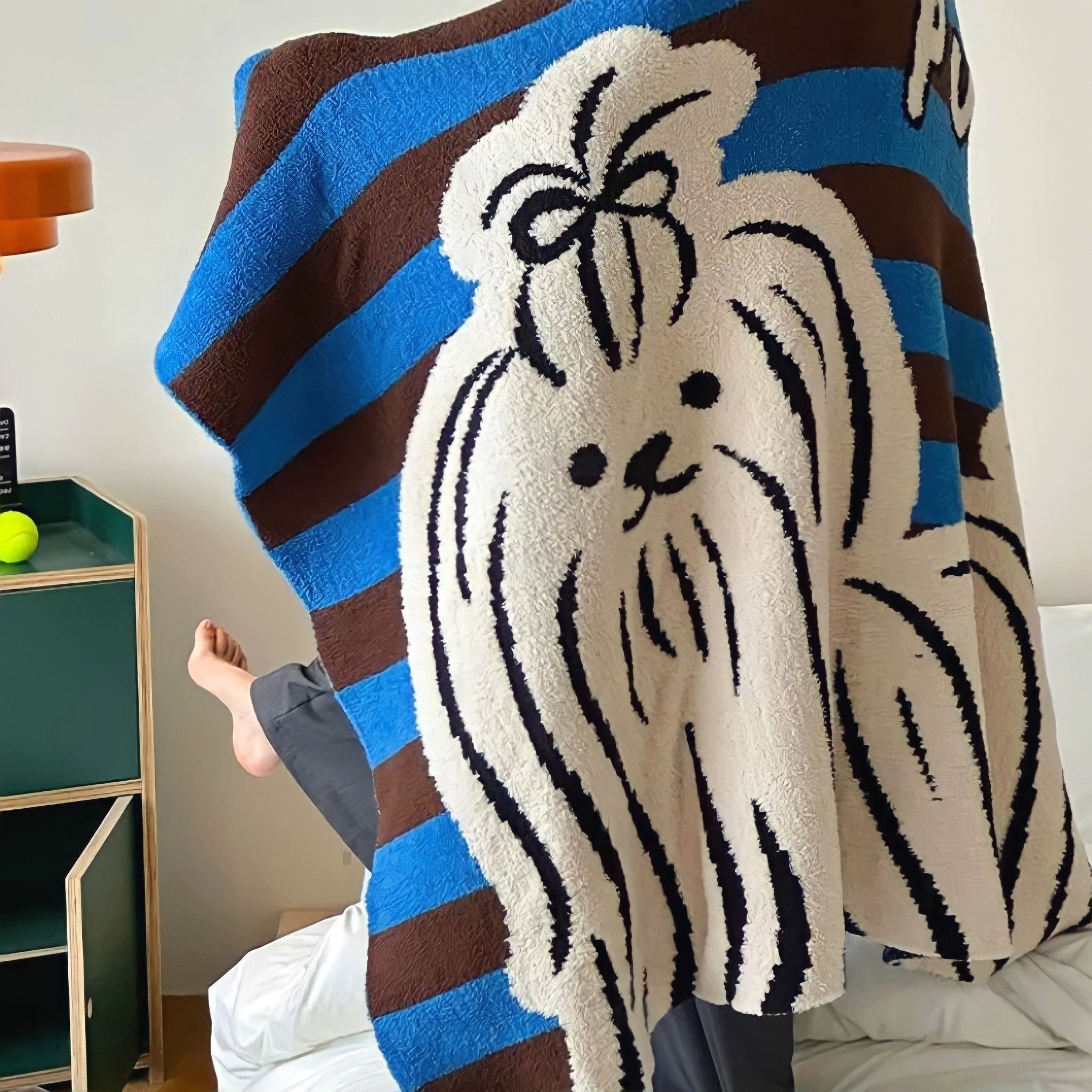 ニットフリースビッグヨーキーブランケット