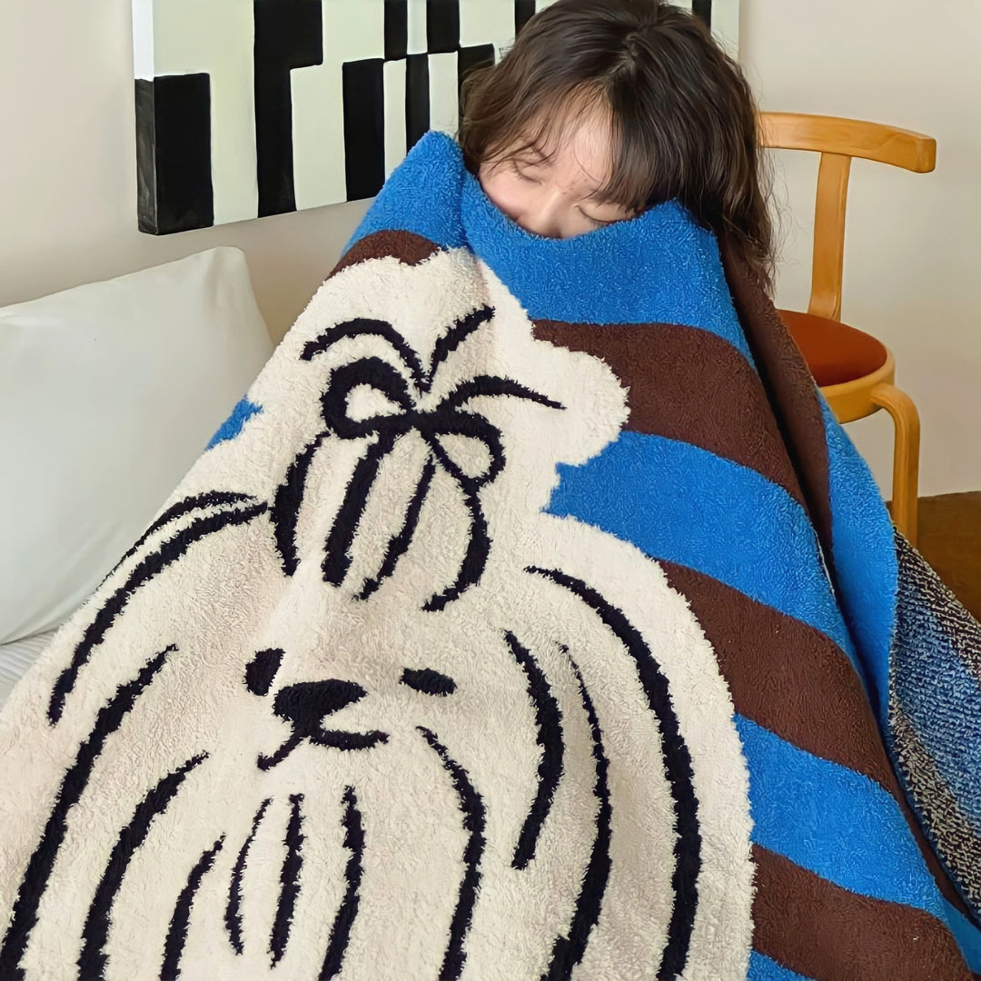 ニットフリースビッグヨーキーブランケット