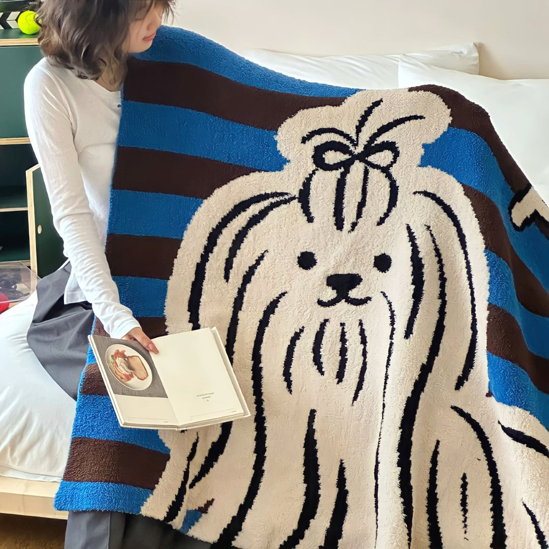 ニットフリースビッグヨーキーブランケット