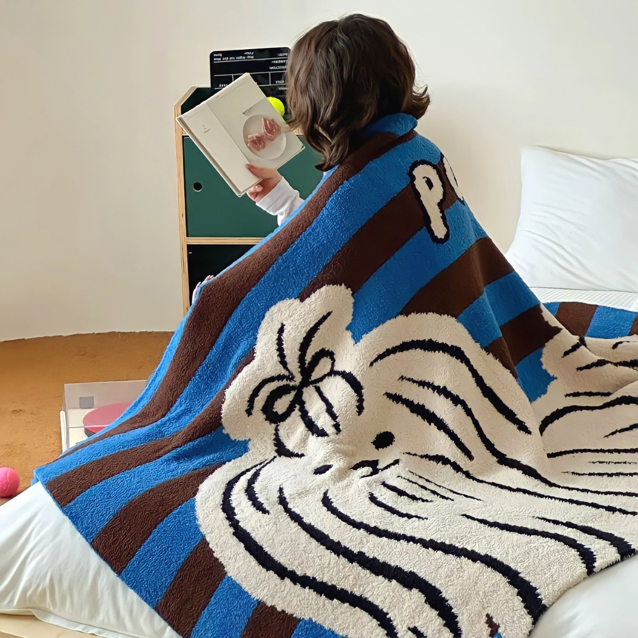 ニットフリースビッグヨーキーブランケット