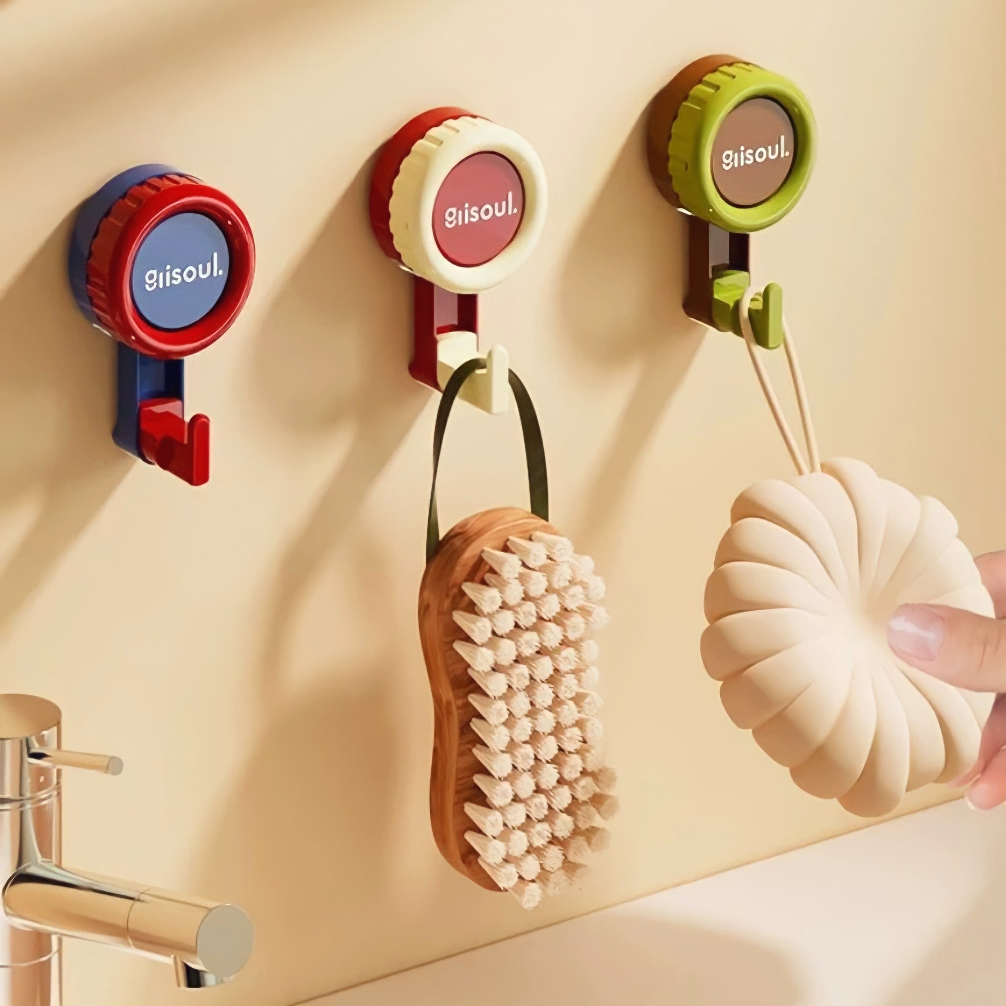 Combination color suction cup hook