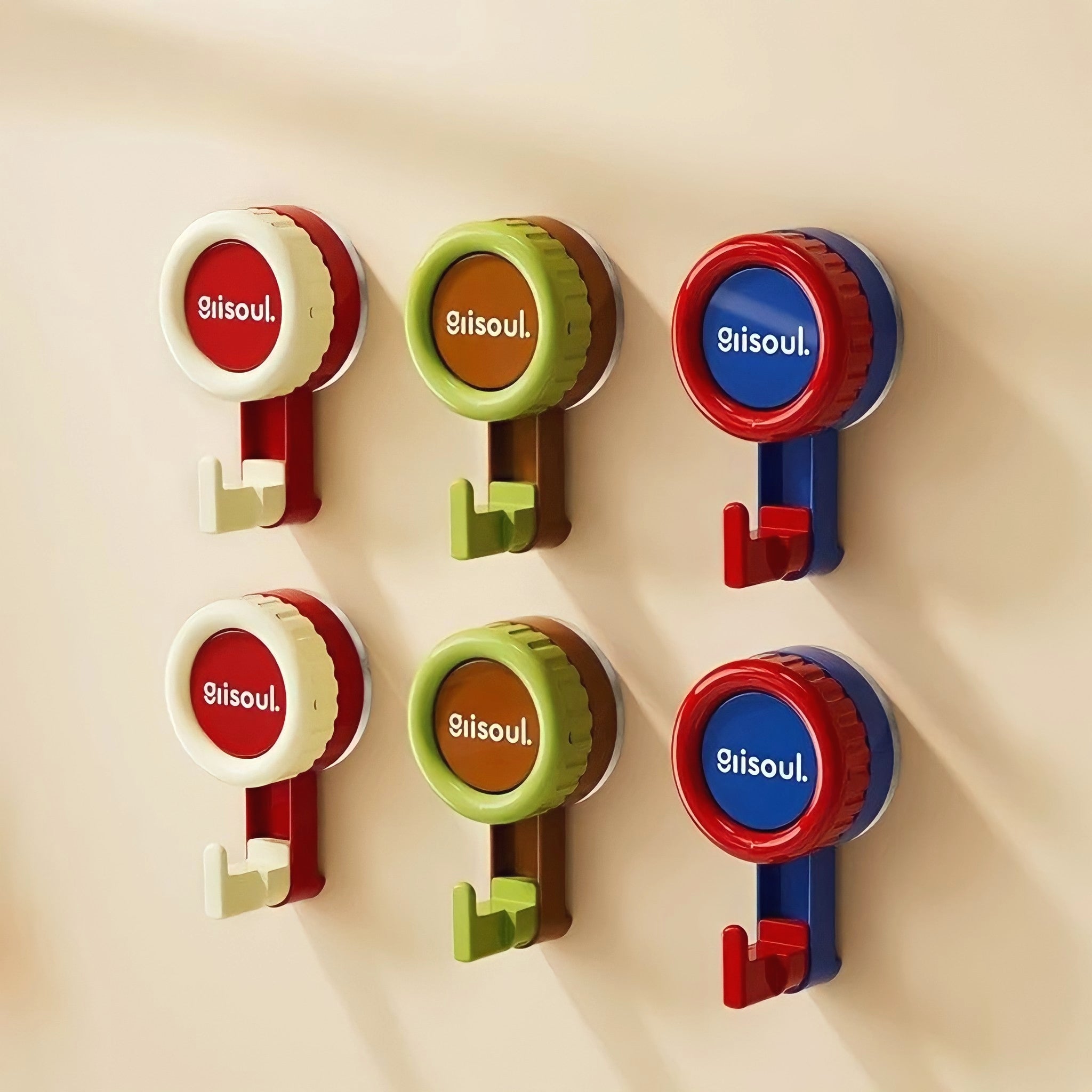 Combination color suction cup hook