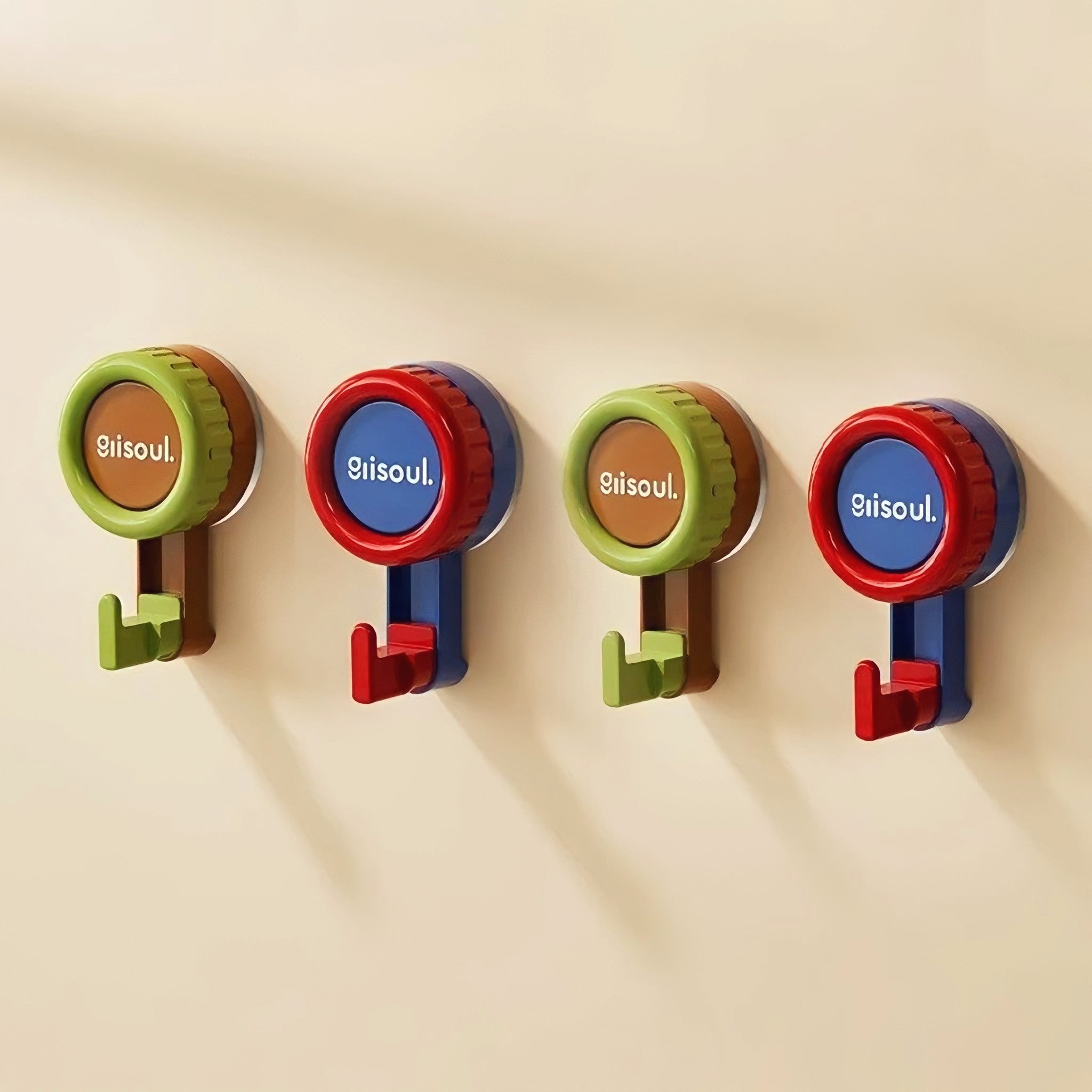 Combination color suction cup hook