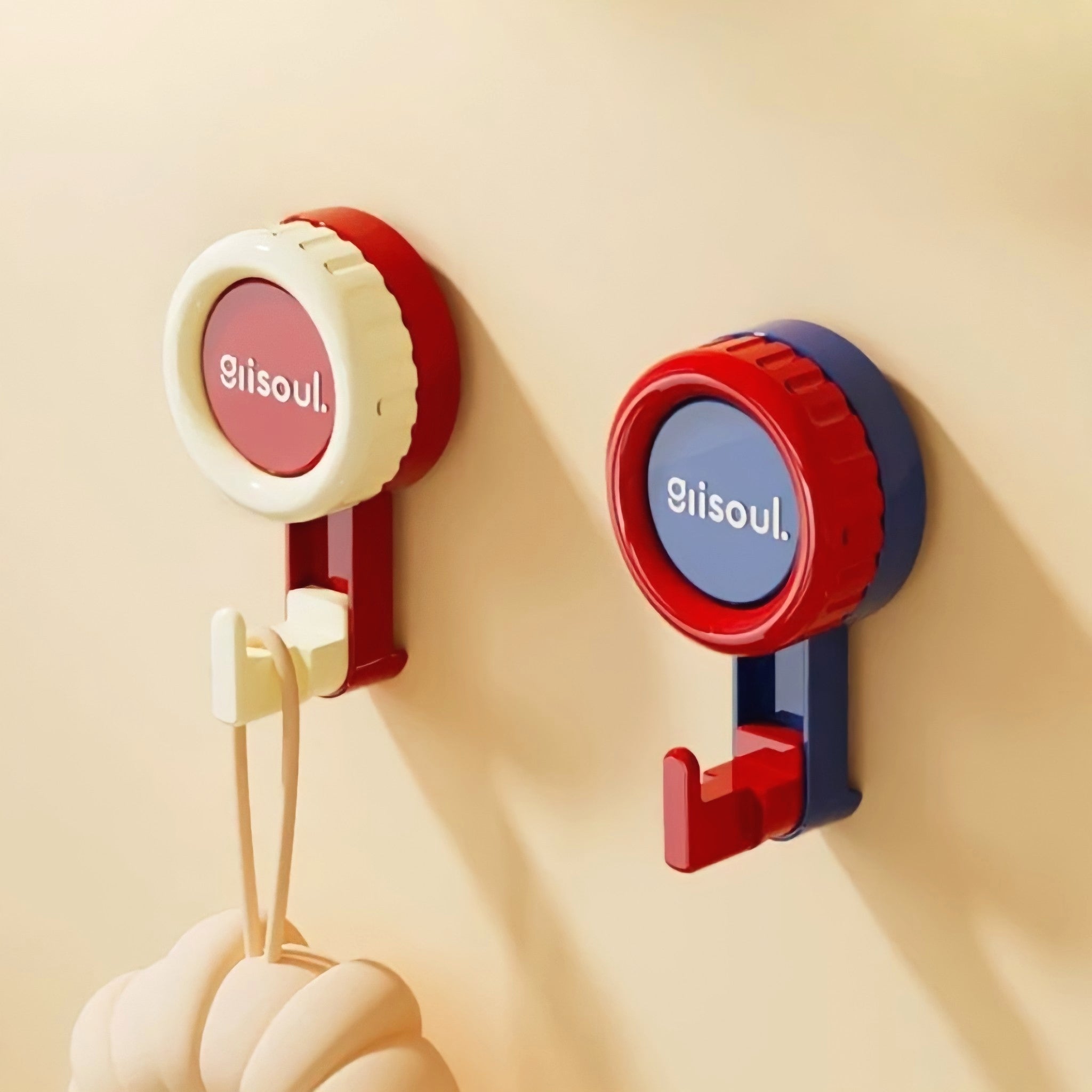 Combination color suction cup hook