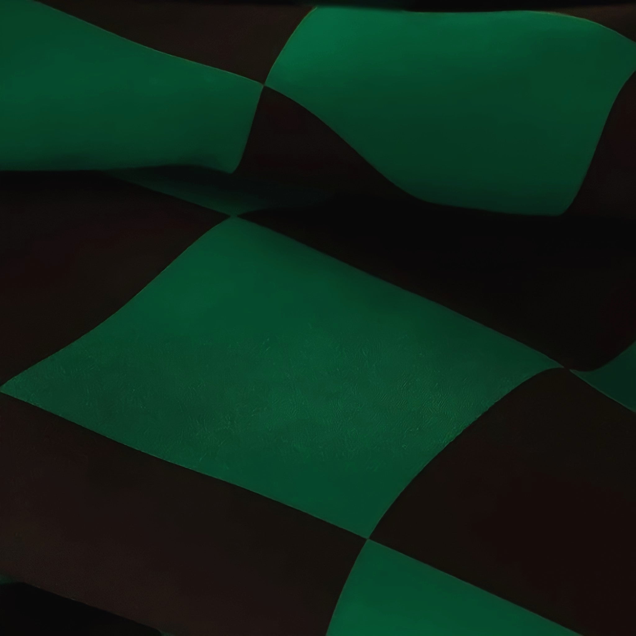 ウェーブブロックチェックシートクッション　ブルー